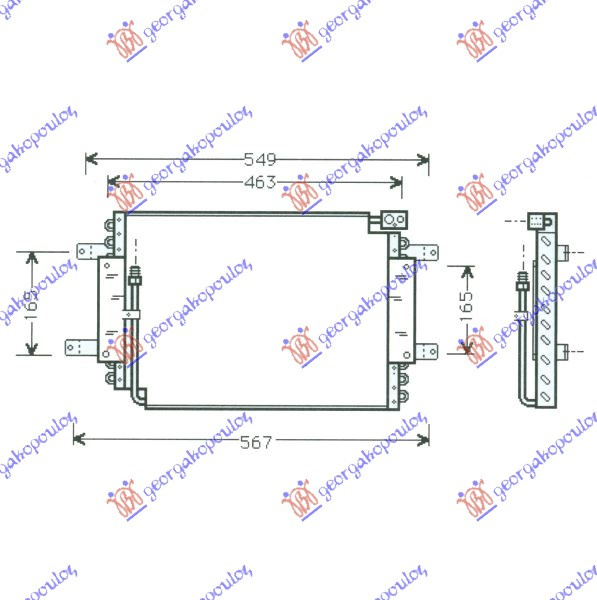 HLADNJAK KLIME ZA SVE MODELE (43.7x33.5x2.6) -93