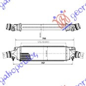 HLADNJAK INTERKULERA 1.6 BENZIN - 1.7 CDTI (57.2x132x53)