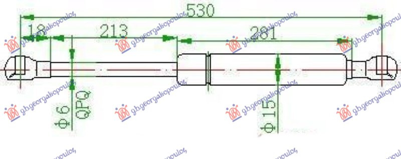 AMORTIZER GEPEK STAKLA (530L-110N)