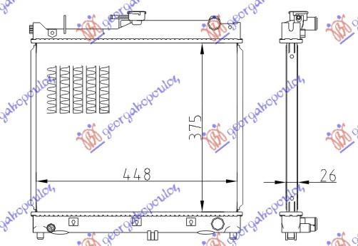 HLADNJAK MOTORA 1.3 BENZIN (MAN) (375X450X26)