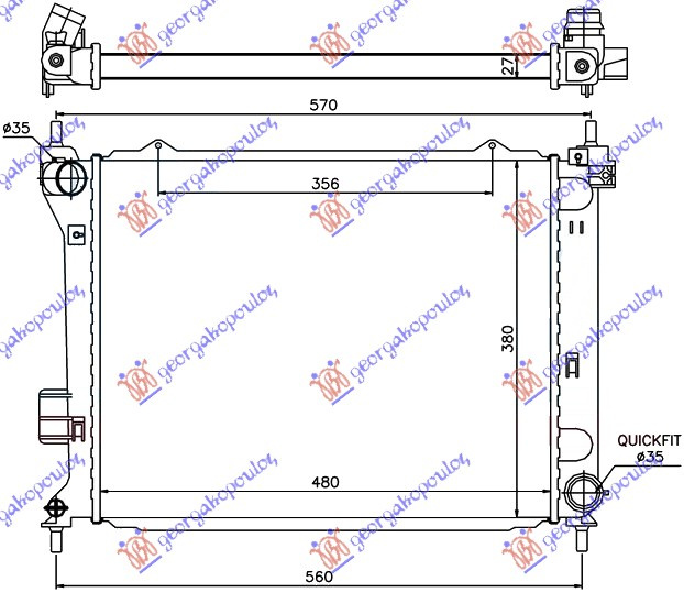 HLADNJAK MOTORA 1.4/1.6 CRDi DIZEL (MAN) (480x380x26) -10