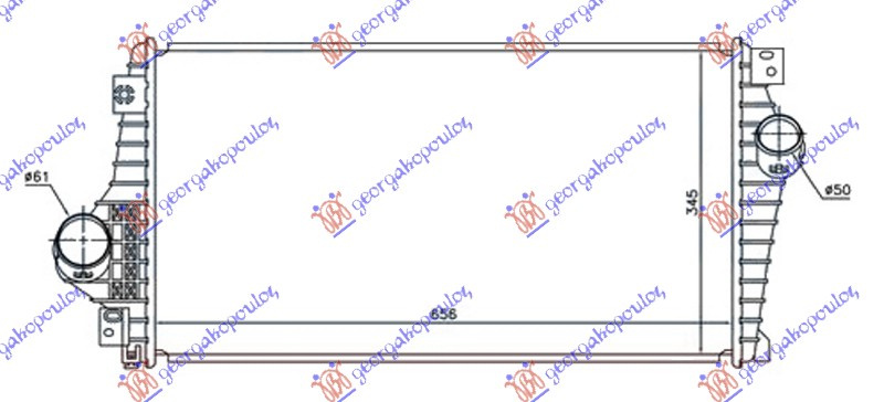 HLADNJAK INTERKULERA 2.0 TDi (656x345x30)