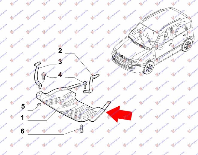 ZASTITA MOTORA (1.1/1.2 BENZIN) PREDNJA PLASTICNA