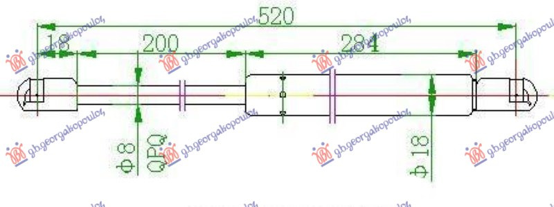 AMORTIZER GEPEK VRATA (520L-360N)