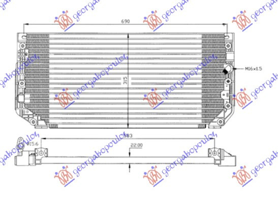 HLADNJAK KLIME (68x32) JAPAN (MAHLE BEHR)