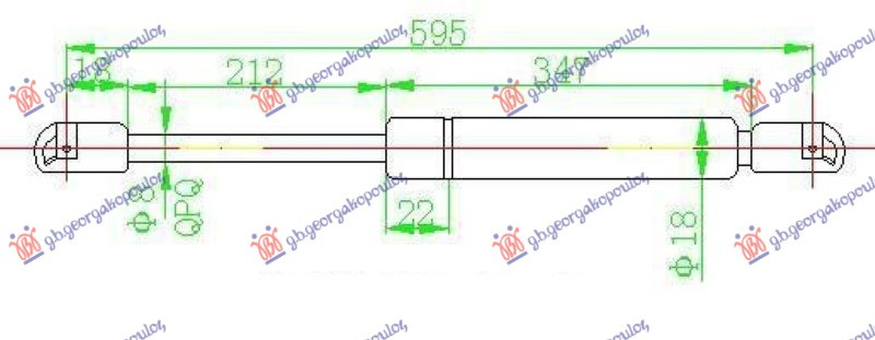 AMORTIZER GEPEK VRATA (595L-515N)