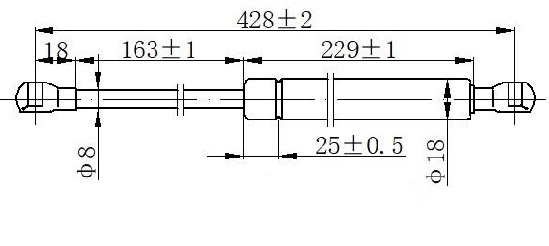 AMORTIZER GEPEK STAKLA (428L-135N)