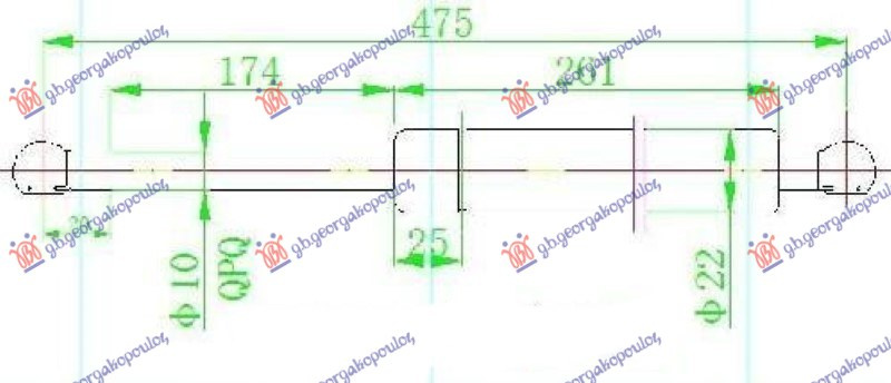 AMORTIZER GEPEK VRATA (473L-420N)