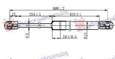 AMORTIZER GEPEK VRATA (700L-670N)