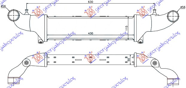 HLADNJAK INTERKULERA 2.0i-16V KOMPRESOR - 2.2CDi/2.5TDi (430x115x50)