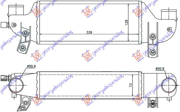 HLADNJAK INTERKULERA 1.8 TDCi (33x12x73)