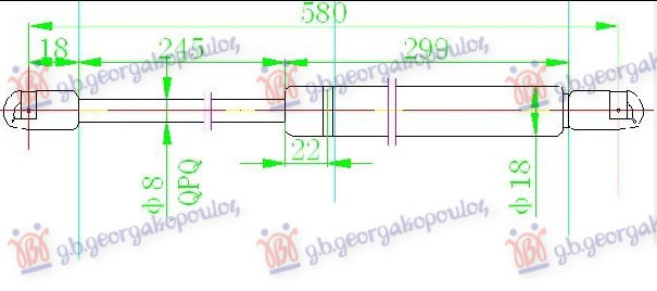 AMORTIZER GEPEK VRATA (577L-320N)