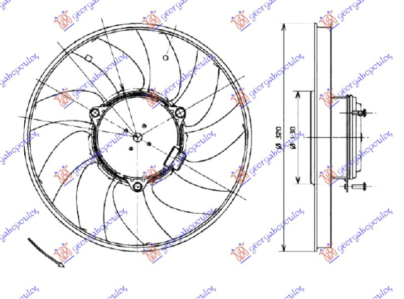 VENTILATOR KLIME KOMPLET (2.0/2.1/2.5/3.0TDi)