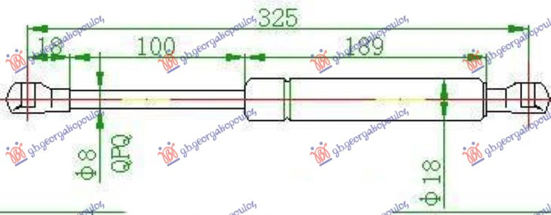 AMORTIZER GEPEK VRATA (324L-350N)