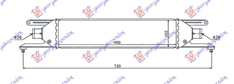 HLADNJAK INTERKULERA 1.3 MJTD (450x100x50)