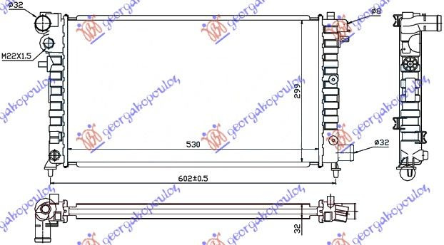 HLADNJAK MOTORA 1.5 DIZEL (53x29.7)