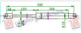 AMORTIZER GEPEK VRATA (595L-420N)