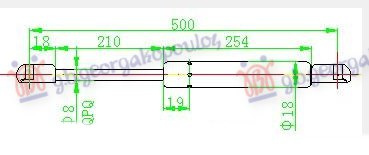 AMORTIZER GEPEK VRATA (500L-350N)
