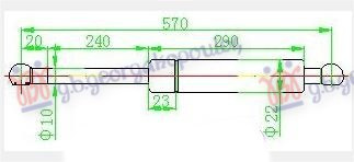 AMORTIZER GEPEK VRATA (567L-660N)