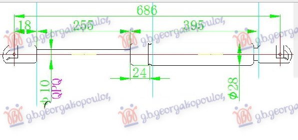 AMORTIZER GEPEK VRATA (686L-910N)