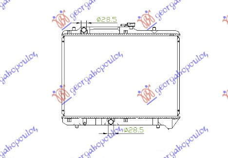 HLADNJAK MOTORA 1.3/1.6 BENZIN (+AC) (35x60.2x27)