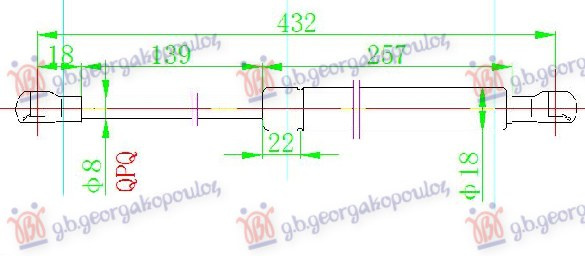 AMORTIZER GEPEK VRATA (431L-600N)