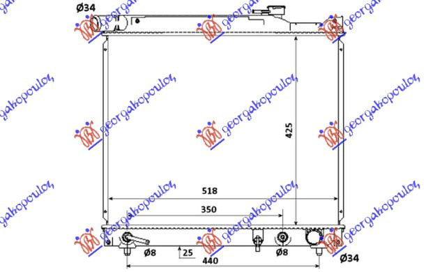 HLADNJAK MOTORA 2.0 TDi (AUTO) (42x52x25)