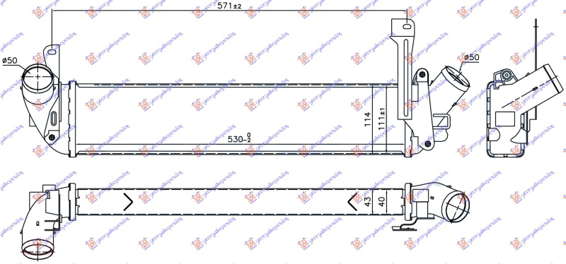 HLADNJAK INTERKULERA 1.5 DCI (K9K718) (657x93x85)