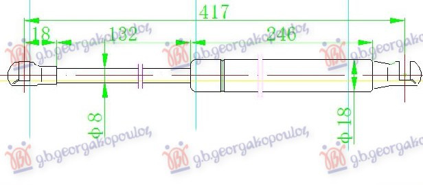 AMORTIZER GEPEK VRATA (419L-390N)