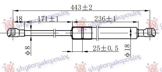 AMORTIZER GEPEK VRATA (443L-455N)