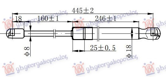 AMORTIZER GEPEK VRATA (440L-420N)