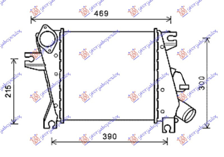 HLADNJAK INTERKULERA 2.2 DCI (305x295x62) 03-05