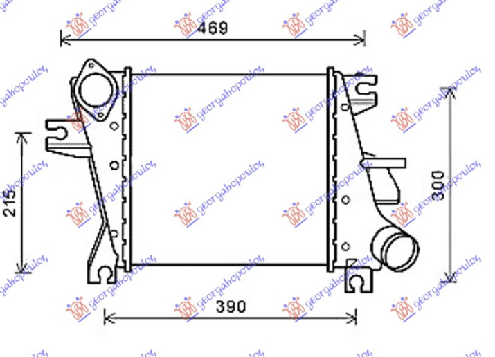 HLADNJAK INTERKULERA 2.2 DCI (305x295x62) 05-07