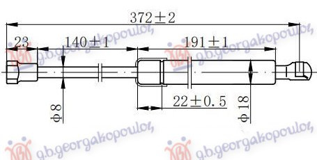 AMORTIZER GEPEK VRATA (375L-495N)