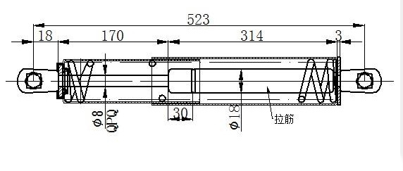 AMORTIZER GEPEK VRATA (523L-710N)