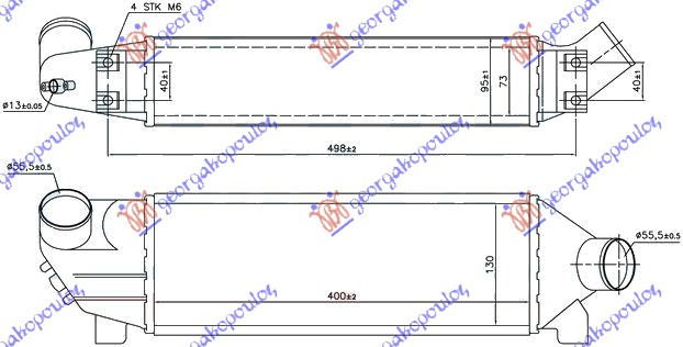 HLADNJAK INTERKULERA 2.0 TDi (40x12.7x76) 00-02