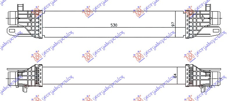 HLADNJAK INTERKULERA 1.4 TB BENZIN (530x100x64)