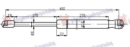 AMORTIZER GEPEK VRATA (492L-475N)