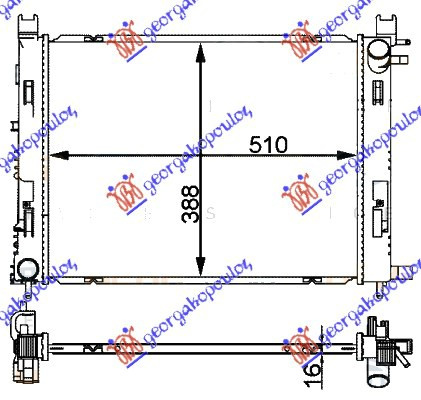 HLADNJAK MOTORA BENZIN/DIZEL (+?C) (51x40.8x2.7) 12- (MAHLE BEHR)