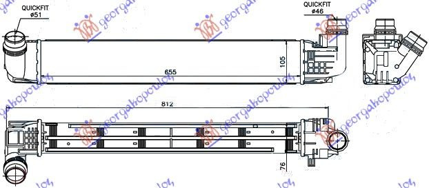 HLADNJAK INTERKULERA 1.5 DCi (655x105x76) -14