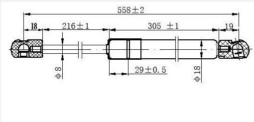 AMORTIZER GEPEK VRATA (558L-470N)