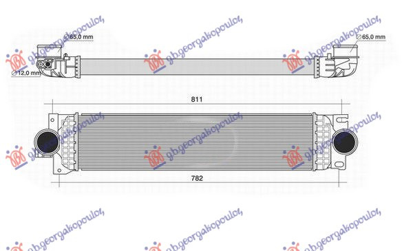 HLADNJAK INTERKULERA 1.5/1.6 TDCi - 2.0 (T7C?) TDCi DIZEL (655x155x40)