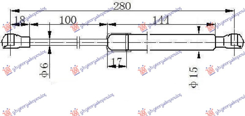 AMORTIZER GEPEK VRATA (CABRIO) (280L-30N)