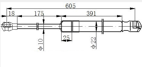 AMORTIZER GEPEK VRATA (605L-675N)