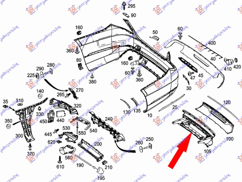 NOSAC ZADNJEG BRANIKA SREDNJI PLASTICNI (AMG-LINE)