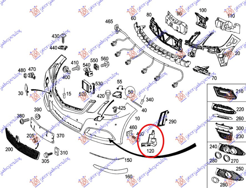 NOSAC PREDNJEG BRANIKA PLASTICNI DONJI (AMG-LINE)