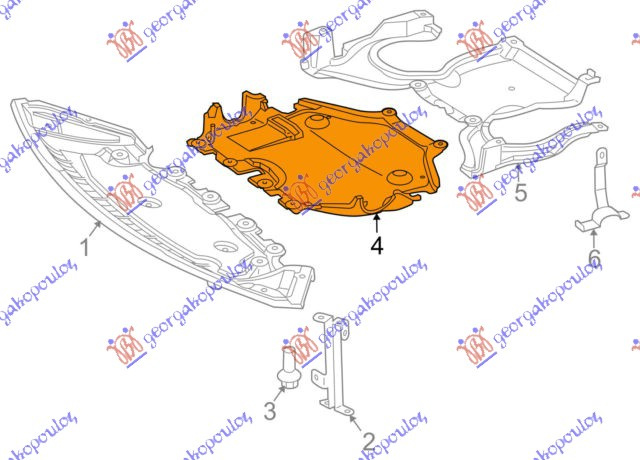 ZASTITA MOTORA SREDNJA (4MATIC) PLASTICNA