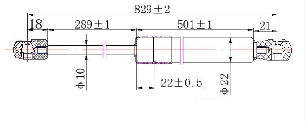 AMORTIZER GEPEK VRATA (833L-570N)