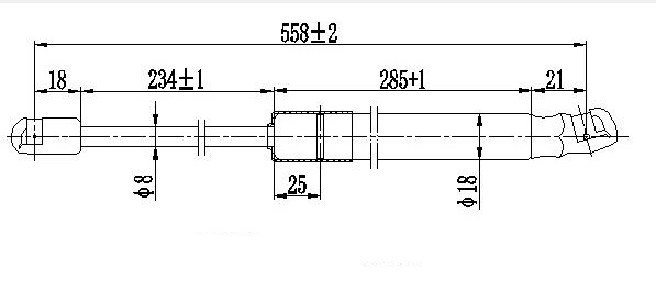 AMORTIZER GEPEK VRATA (558L-340N)