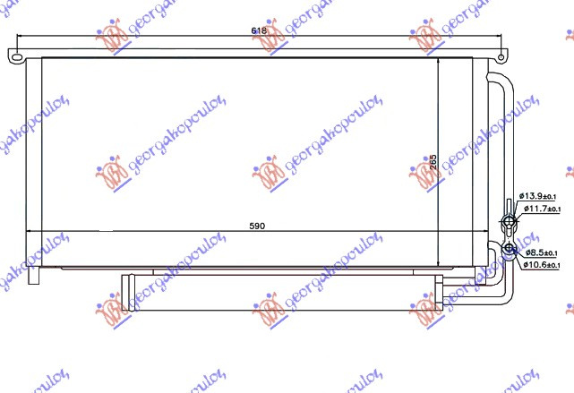 HLADNJAK KLIME 0.7i-6V BRABUS (59x26.5x1.6)